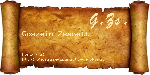 Goszein Zsanett névjegykártya